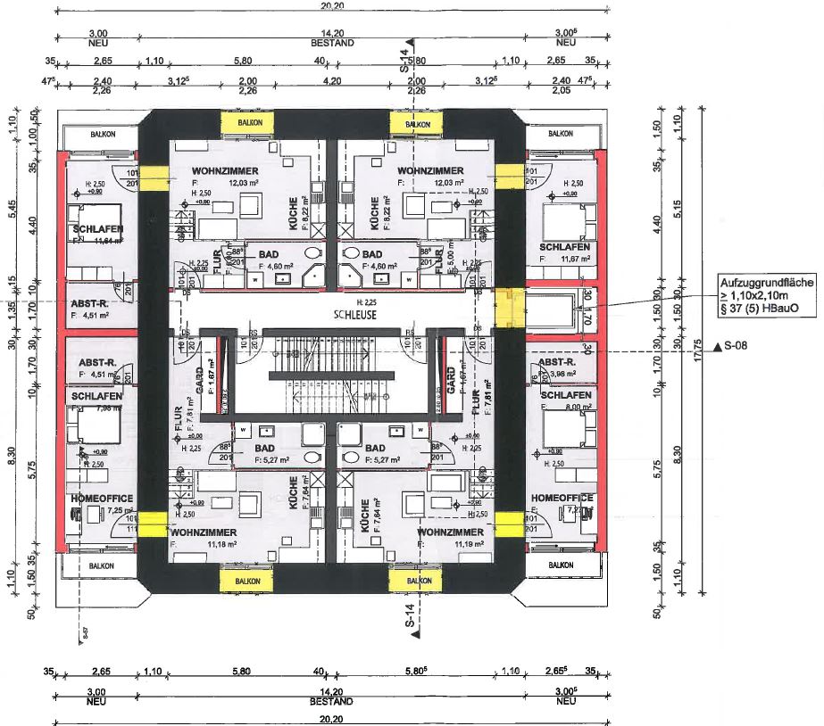 Regelgeschoss Entwurf
